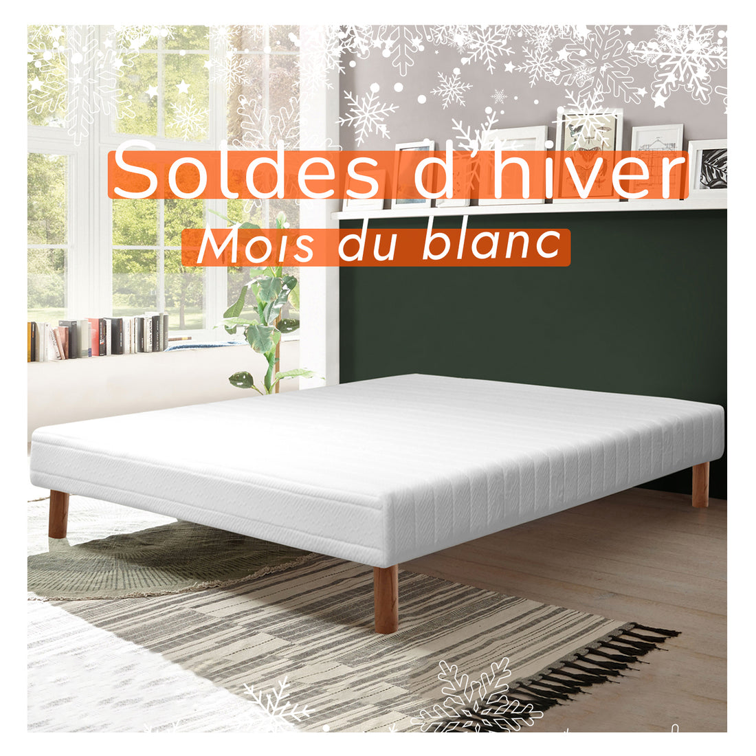 Sommier tapissier Confort : structure en bois et lattes en bois flexibles