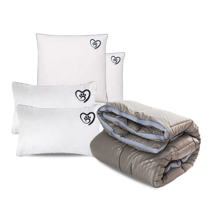 Pack Promo Rubis : Couette &amp; Oreiller 40 x 70 cm et 60 x 60 cm