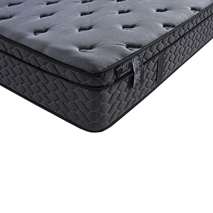 Pack Luxury : Sommier Eva Tissus gris clair &amp; Matelas Bio Luxury