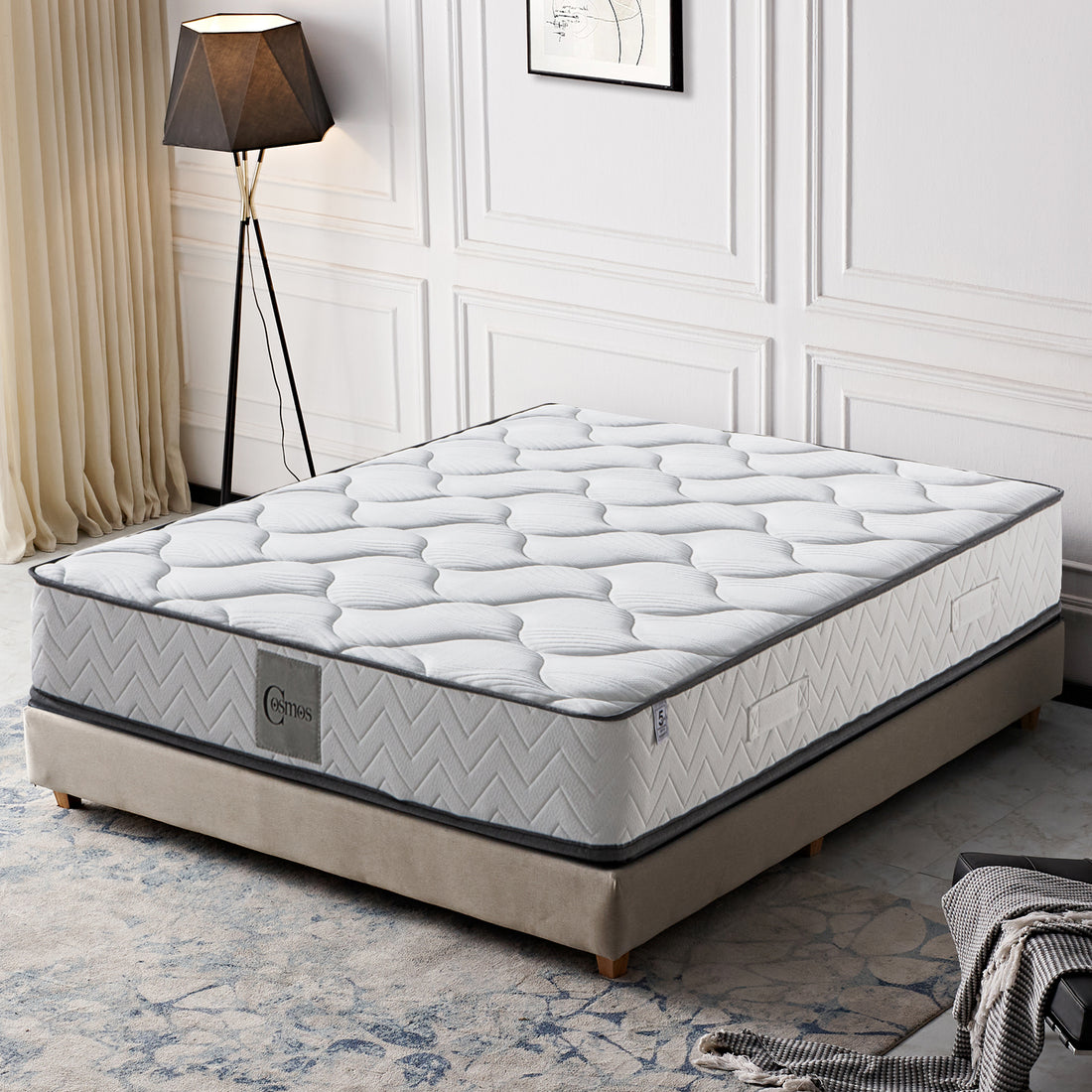 Matelas Cosmos : Ressorts ensachés et Mémoire de forme