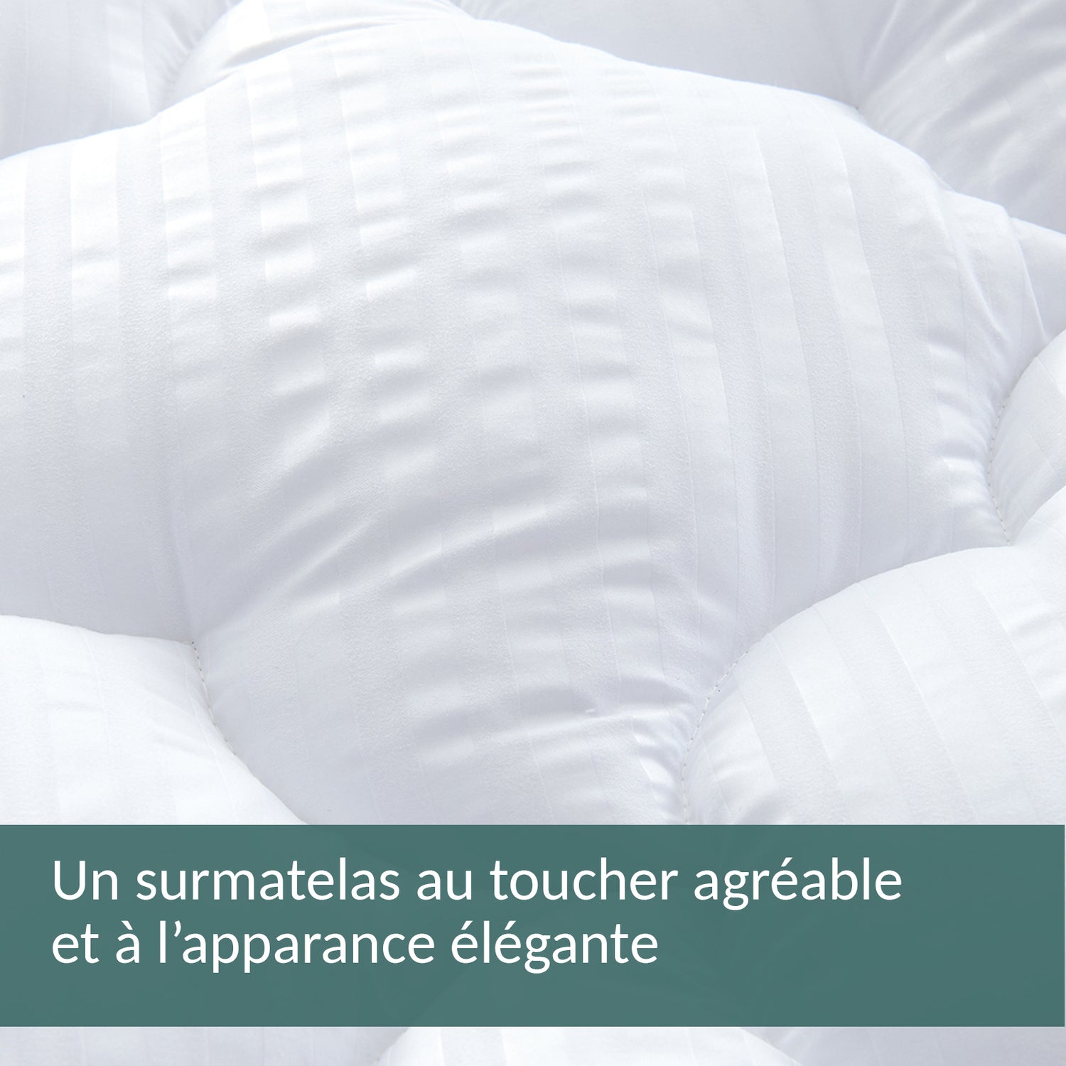 Pack Promo Luxe : Surmatelas + Couette &amp; Oreillers