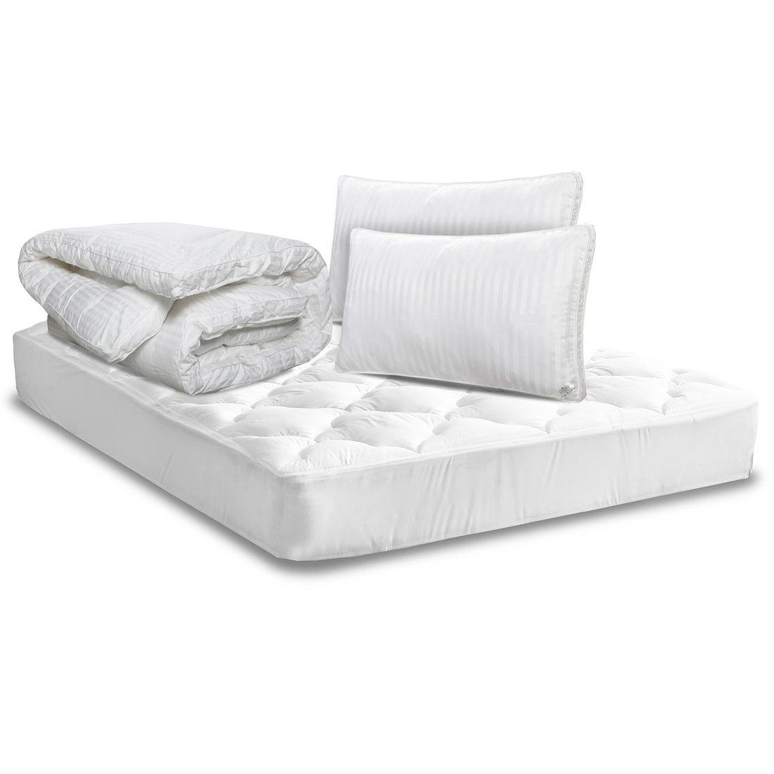 Pack Luxe : Surmatelas + Couette + Oreillers