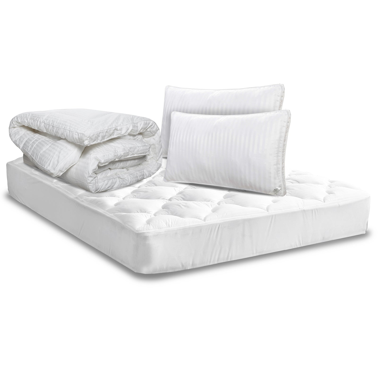 Pack Promo Luxe : Surmatelas + Couette &amp; Oreillers