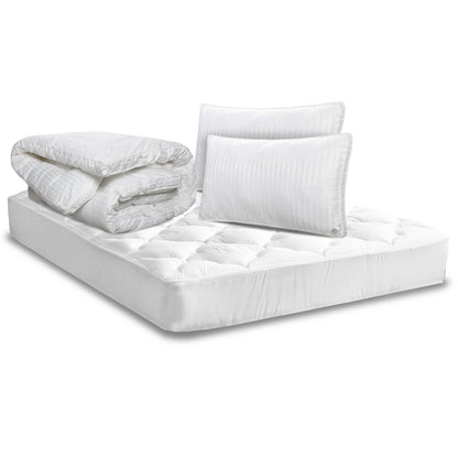 Pack Promo Luxe : Surmatelas + Couette &amp; Oreillers