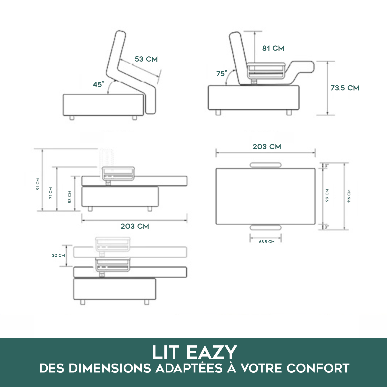 Lit Eazy : lit releveur électrique pour une autonomie optimale