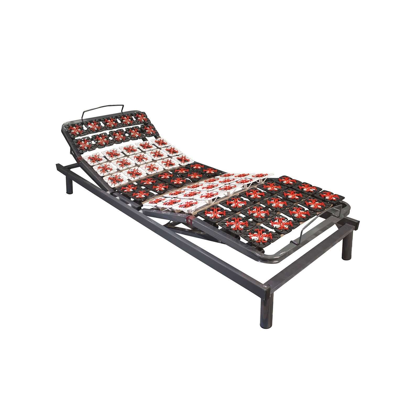 Lit Electrique orthopédique gris foncé Technoflex : Sommier et Matelas