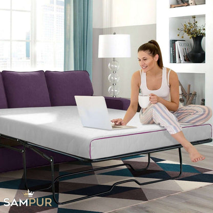 Matelas pour canapé convertible : Mémoire de forme - Déhoussable